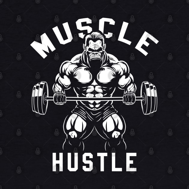 Muscle Hustle Gorillas Gym Illustration by mybeautypets